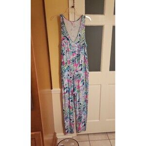 Lilly Pulitzer Paulina Jumpsuit in "Early Bloomer" Print Size L